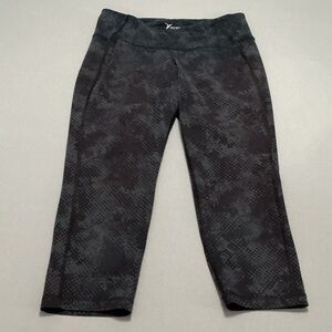 Old Navy Active Black Patterned Go Dry Leggings / Activewear